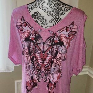 WOMEN'S COLD SHOULDER BLOUSE-XL